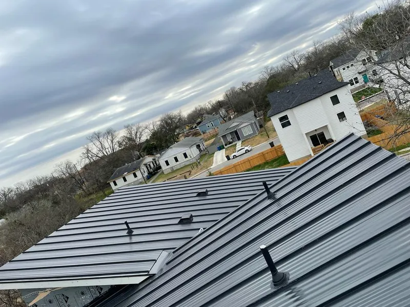Standing seam metal roof panels with vents for Skylight Repair in Gateway